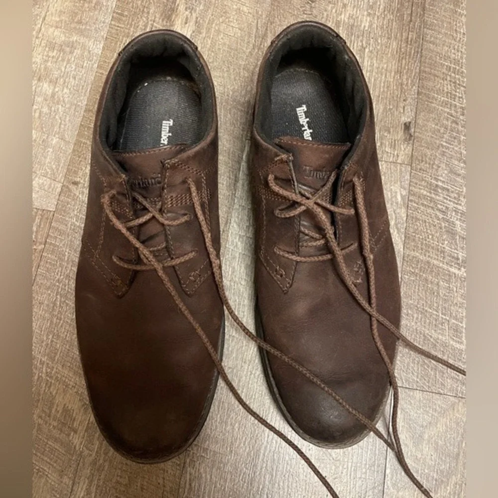Timberland‎ Mens A14F4 Brown Leather Ortholite Lace Up Oxford Shoes Size 11